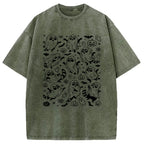 Spooky Ghost Raccoon Washed T-Shirt