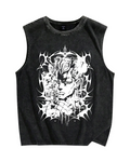 Japanese Anime JOJO Vintage Distressed Washed Tank Top