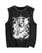 Japanese Anime JOJO Vintage Distressed Washed Tank Top