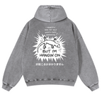 Gecko Vintage Washed Cotton Back Art Hoodie