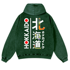 Hokkaido Vintage Washed Cotton Back Art Hoodie