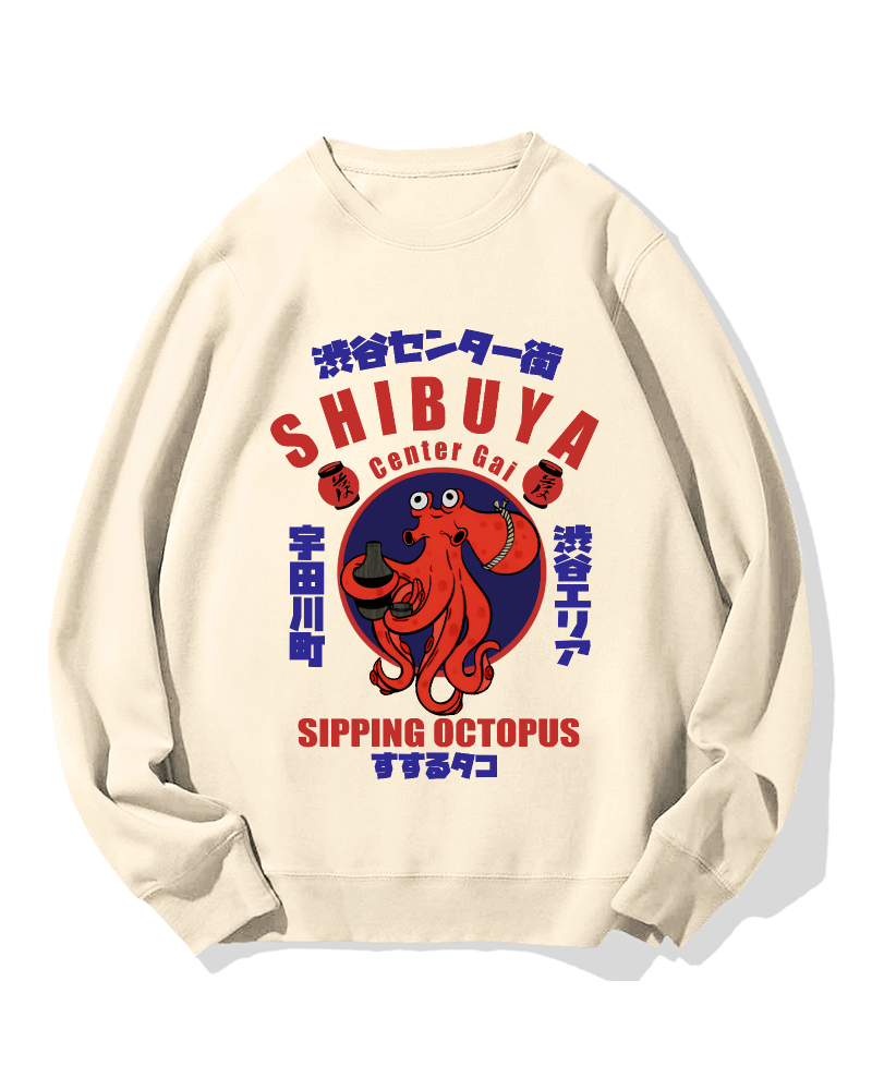 Shibuya Center Street Octopus Cotton Sweatshirt