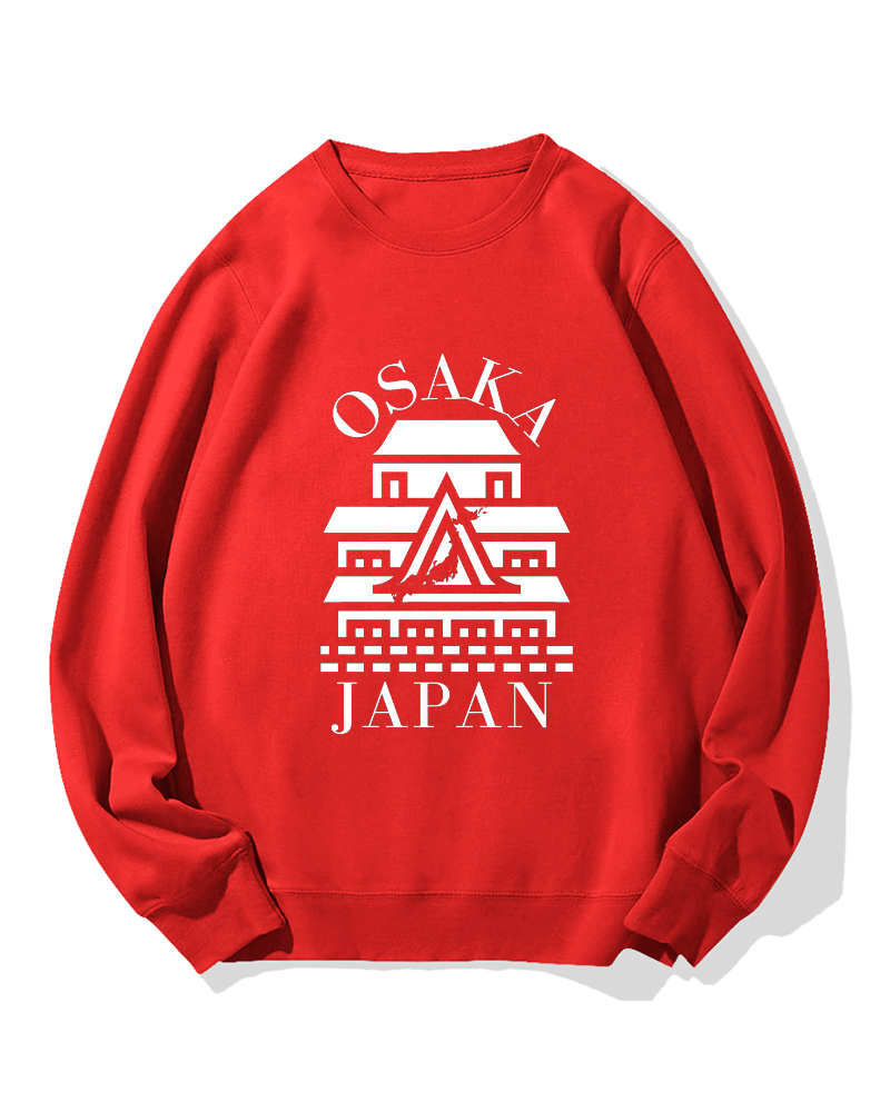 Osaka Castle and Japan Cotton Sweatshirt