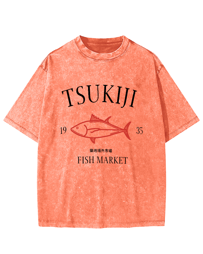 Japan's Tsukiji Off Market Vintage Washed T-shirt