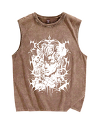 Japanese Anime JOJO Vintage Distressed Washed Tank Top