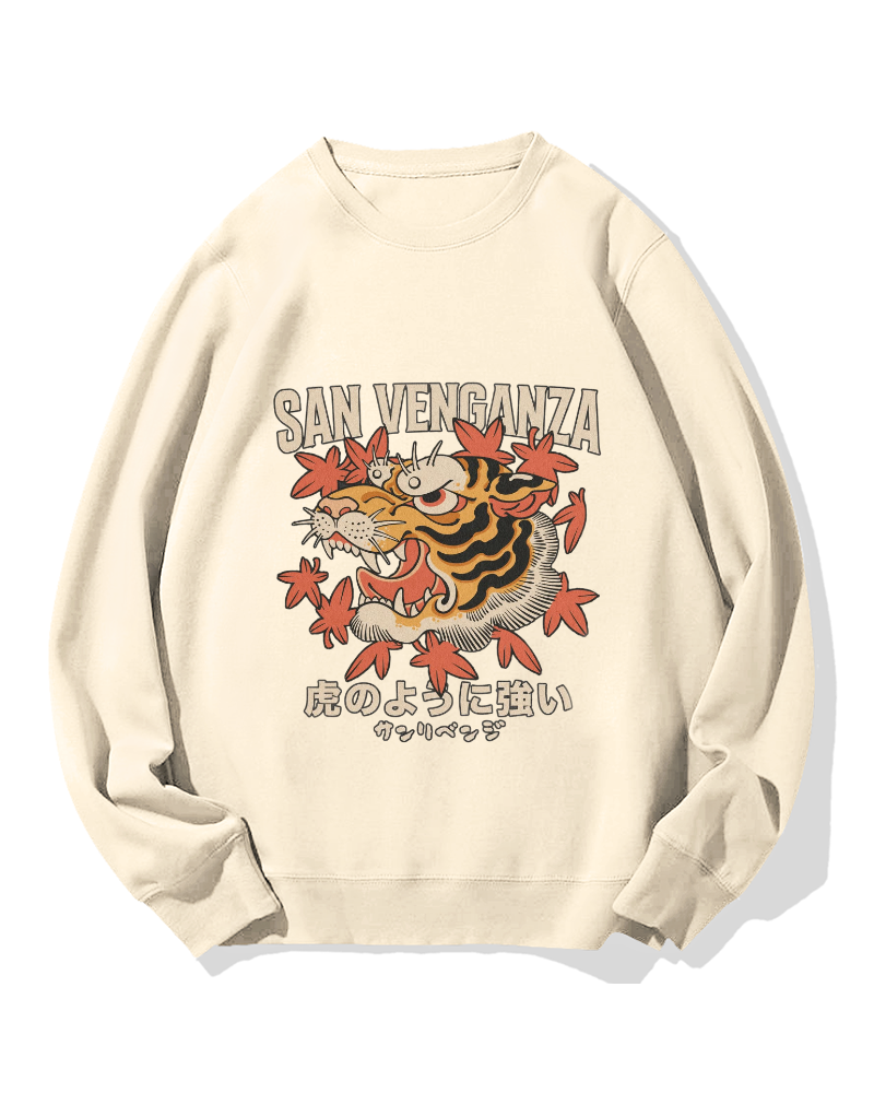 Japanese Ukiyo-eTiger Cotton Sweatshirt