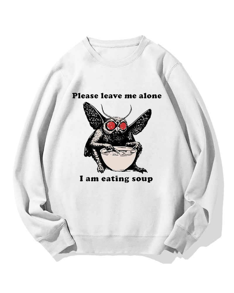 Mothman Eating Soup Cotton Sweatshirt
