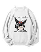 Mothman Eating Soup Cotton Sweatshirt