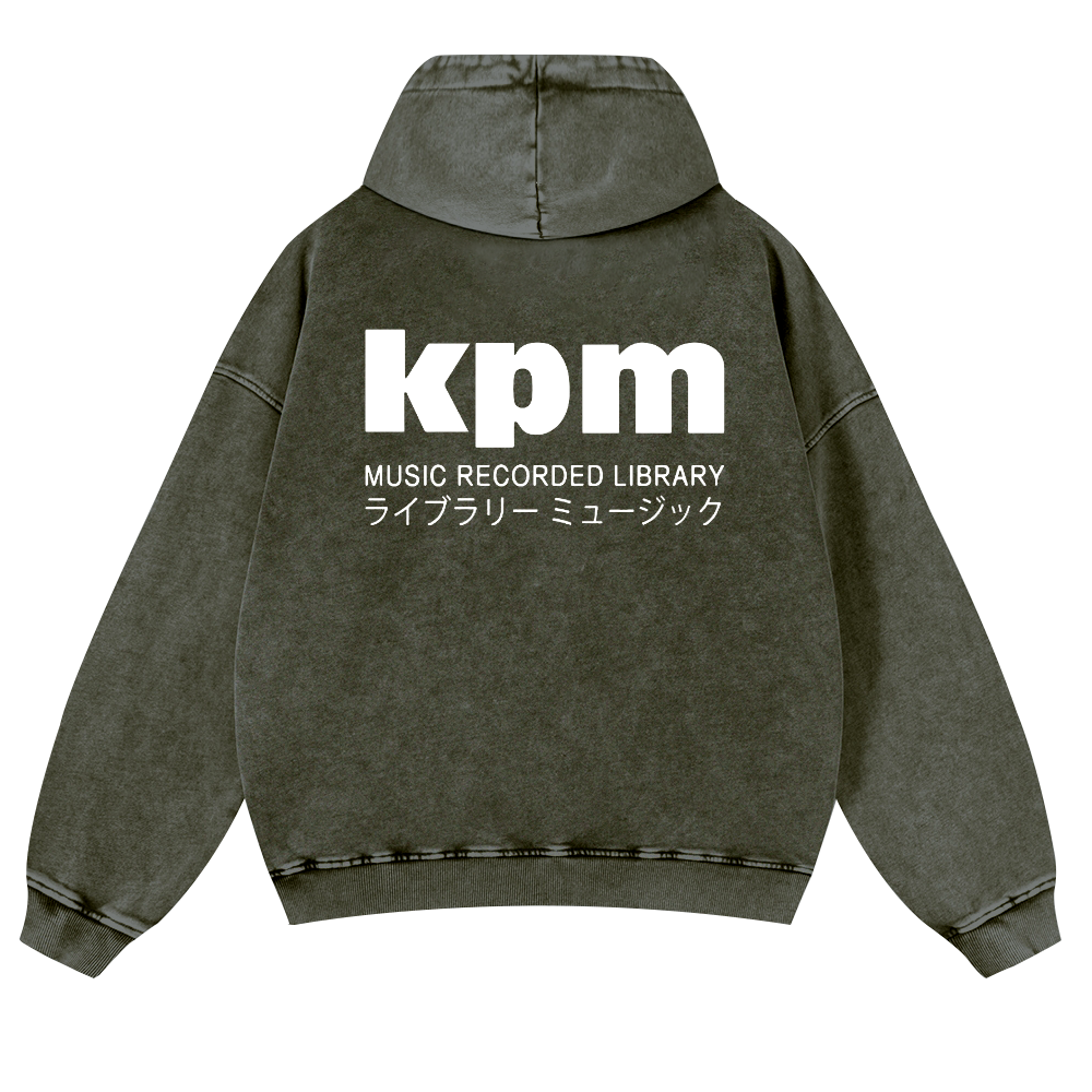 KPM Music Recorded Library Vintage Washed Cotton Back Art Hoodie