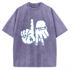 LA  Sign & Baseball Vintage Washed T-shirt
