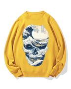 Wave Skeleton Cotton Sweatshirt