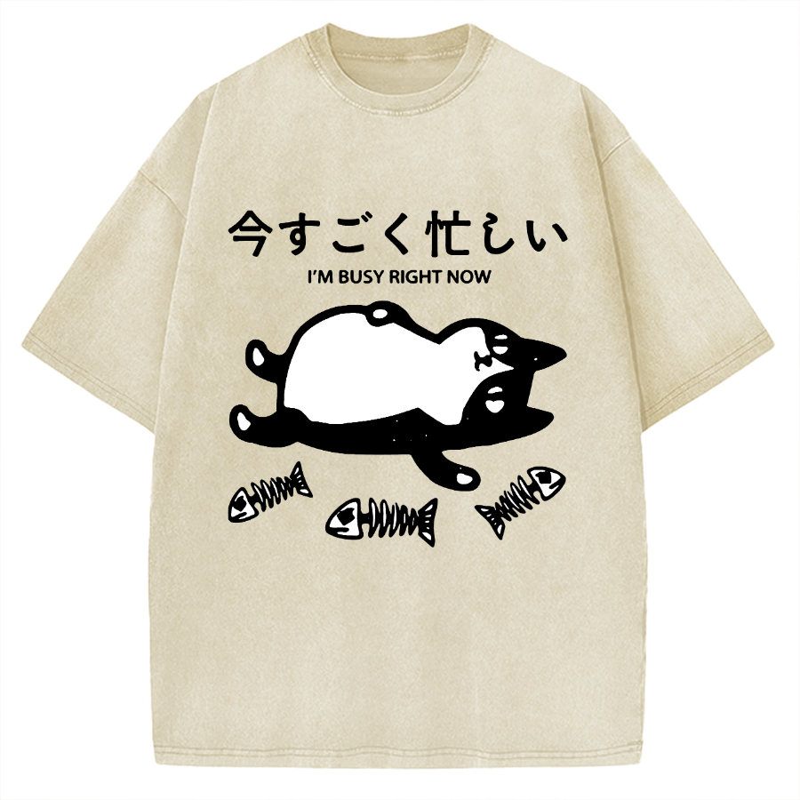I'm Busy Right Now Vintage Washed T-shirt