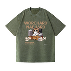 Cat Vintage Wash Japanese Design T-Shirt