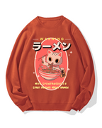 Ramen Cat Cotton Sweatshirt
