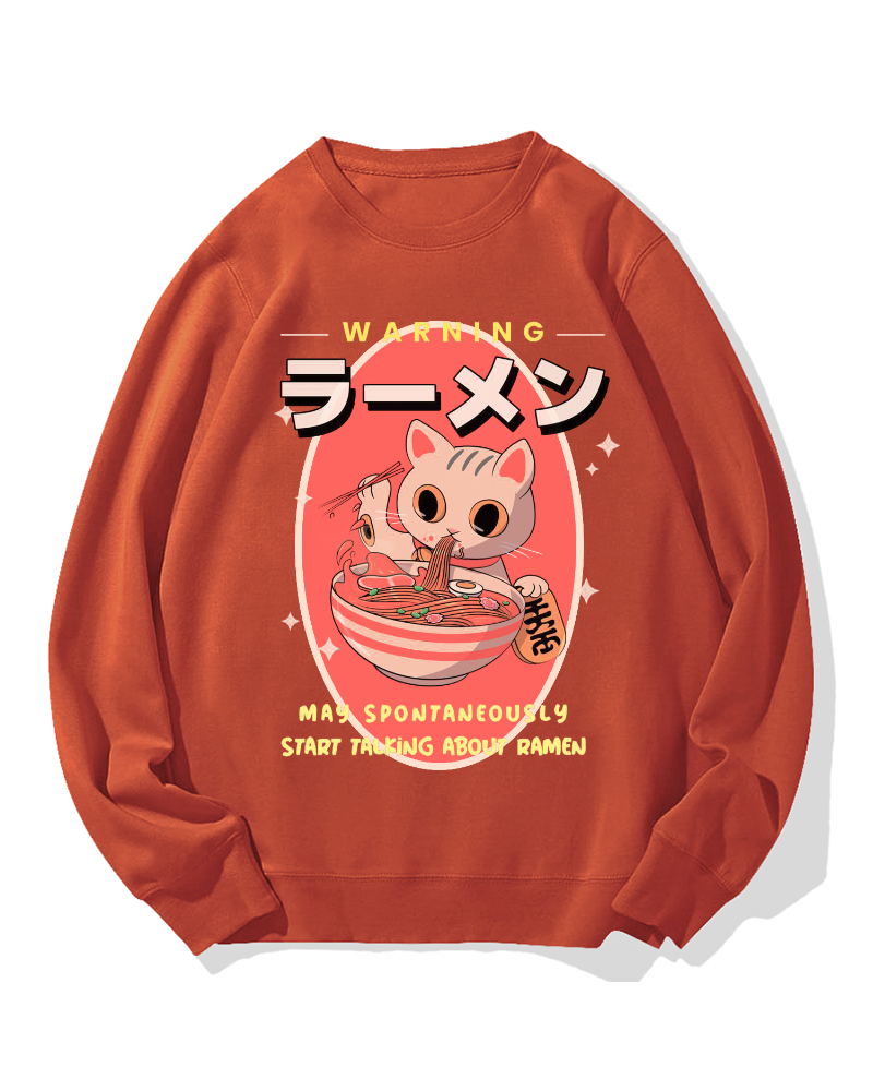 Ramen Cat Cotton Sweatshirt
