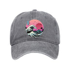 Japanese The Great Retro Wave Washed Cap