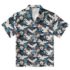 Cranes And Chrysanthemums Aloha Hawaiian Shirt