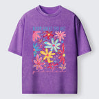 Positive Flower Vibe Washed T-Shirt