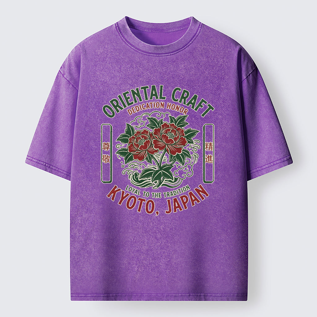 Elegant Oriental Craft Washed T-Shirt