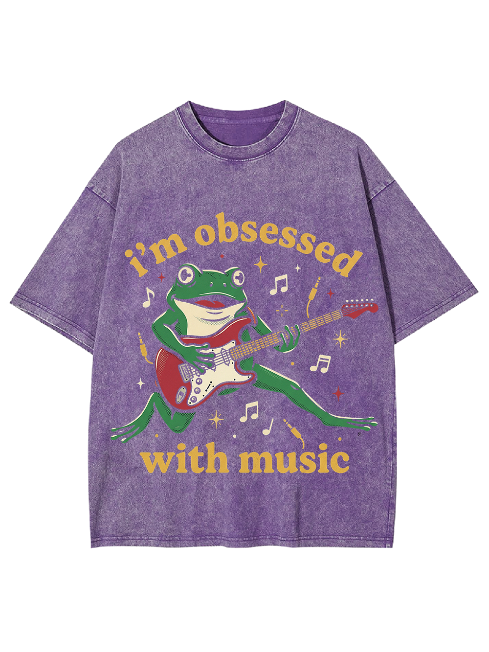 Unisex I’m obsessed with music Printed Washed Tee