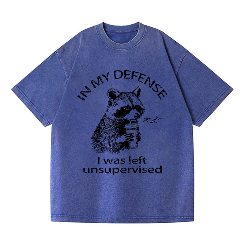 Left Unsupervised Raccoon Washed T-Shirt