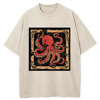 Retro Octopus Washed T-Shirt