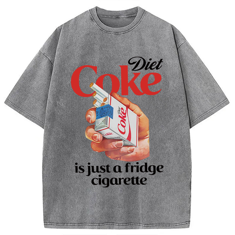 Just A Fridge Cigarette Coke Washed T-Shirt