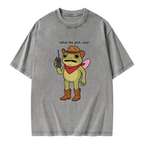 Unisex What The Plot Printed Washed Tee