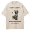 Irradiated Cat Funny Washed T-Shirt