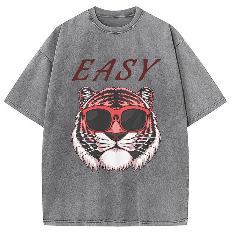 Easy Pink Tiger Washed T-Shirt