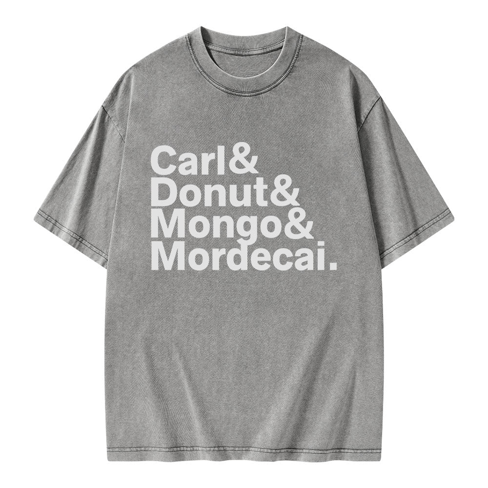 Donut Mongo Mordecai Unisex Washed T-shirt