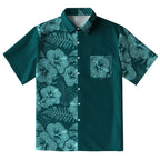 Tropical Ripple Flowers Button-up Shirt