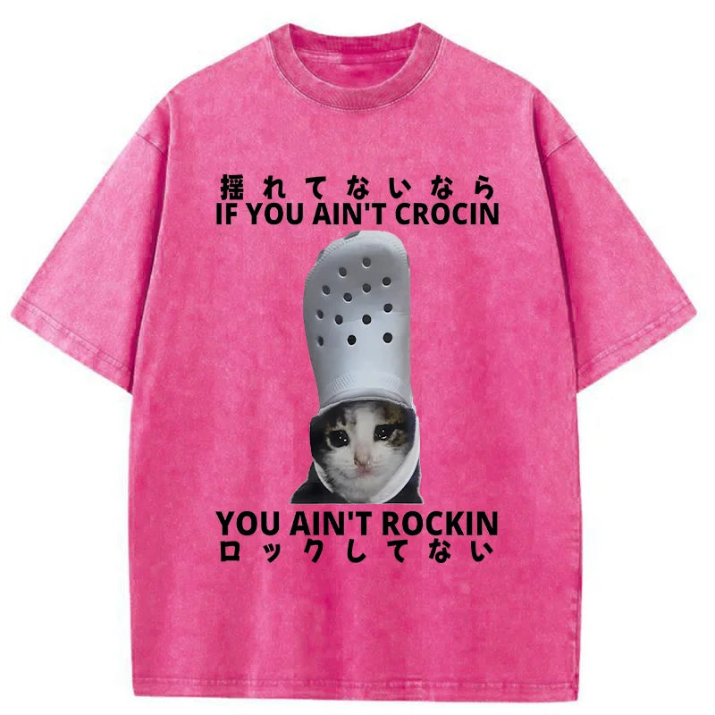 Funny Cat Meme Japan Washed T-Shirt