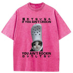 Funny Cat Meme Japan Washed T-Shirt