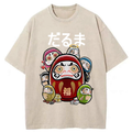 Colorful Daruma Dolls Washed T-Shirt