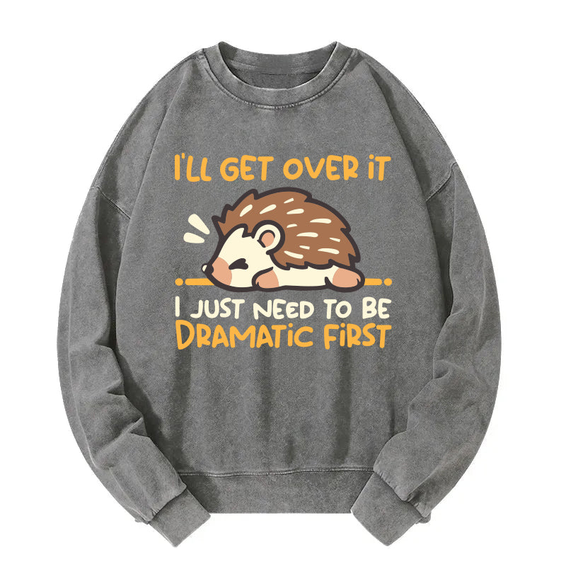 Dramatic Hedgehog Washed Sweatshirt
