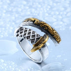 Japanese Samurai Dragon Sword Ring