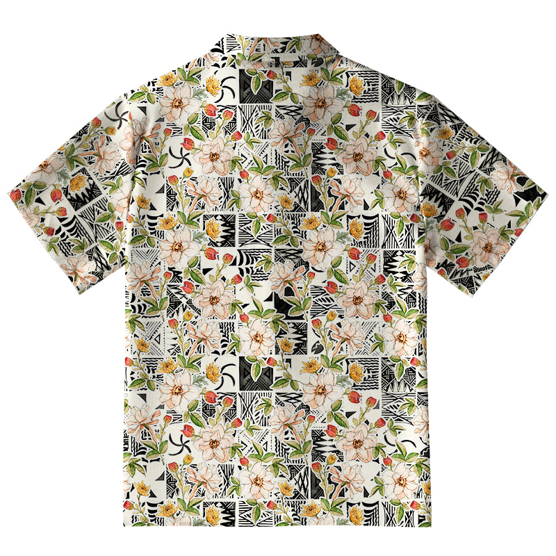 Tropical Floral Delight Button-up Shirt