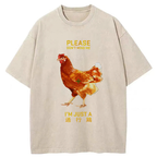 I'm Just A Passing Chicken Washed T-Shirt