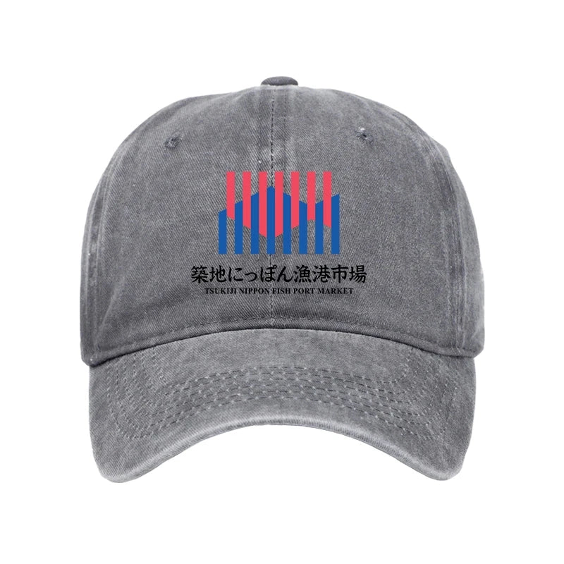 Tsukiji Nippon Fish Port Market Washed Cap