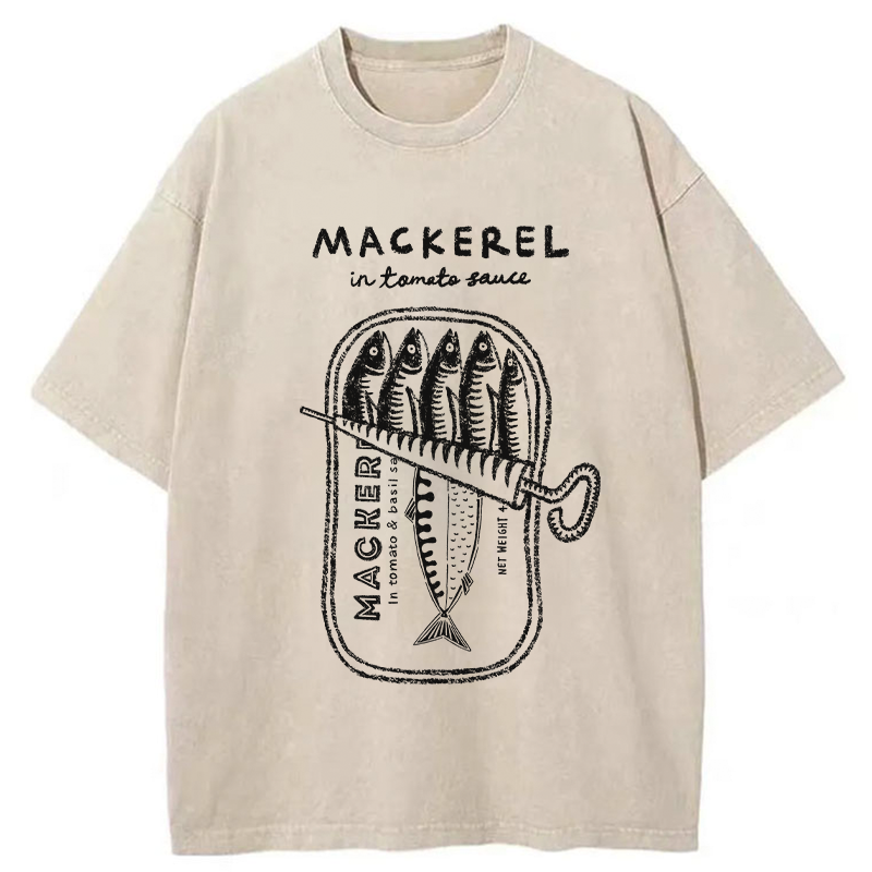 Sardine Fish In Tomato Sauce Washed T-Shirt