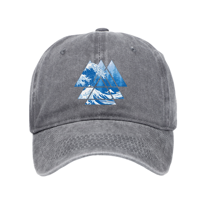 The Great Wave Washed Cap