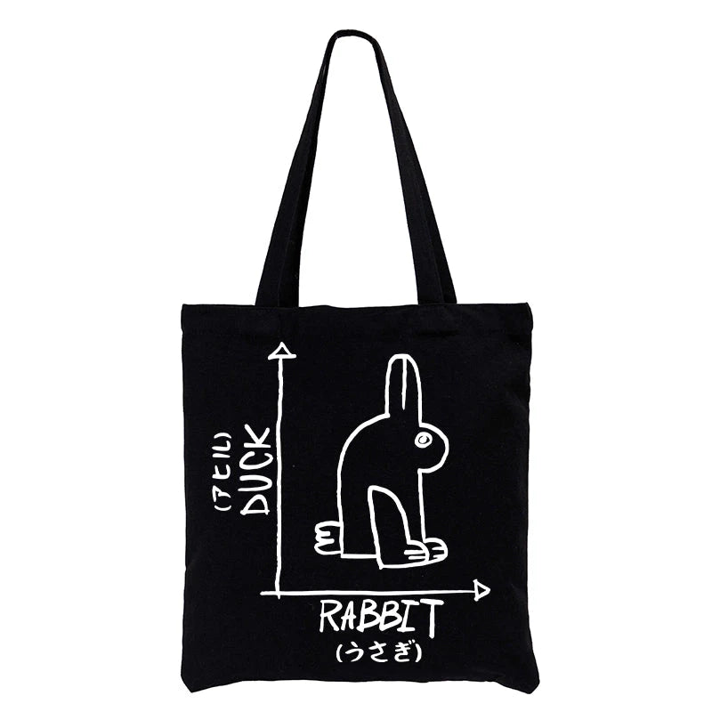 A Rabbit And A Duck Tote Bag