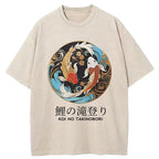 Two Koi Carps Washed T-Shirt