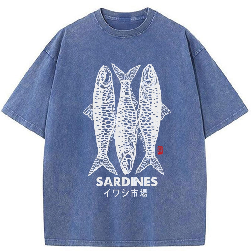 Sardines Market Washed T-Shirt