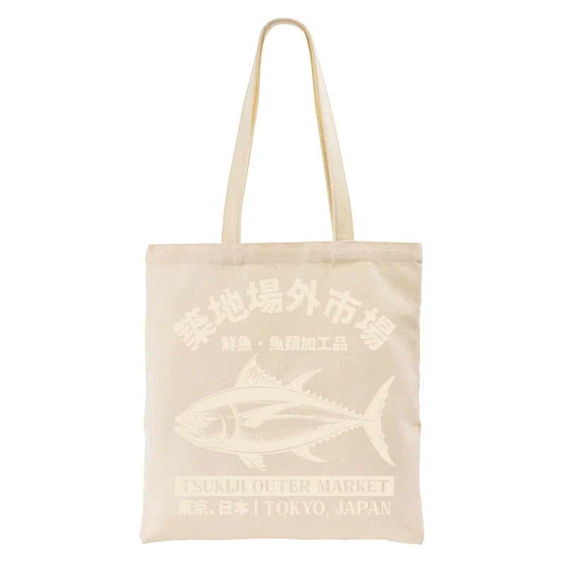 Japan Tsukiji Fish Market Tote Bag