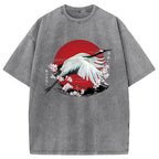 Japanese Crane Tsuru Washed T-Shirt