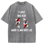 Vintage Koi Fish I Like Big Koi Washed T-Shirt