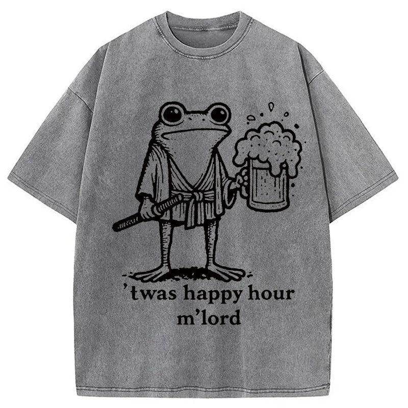 Happy Hour Frog Washed T-Shirt