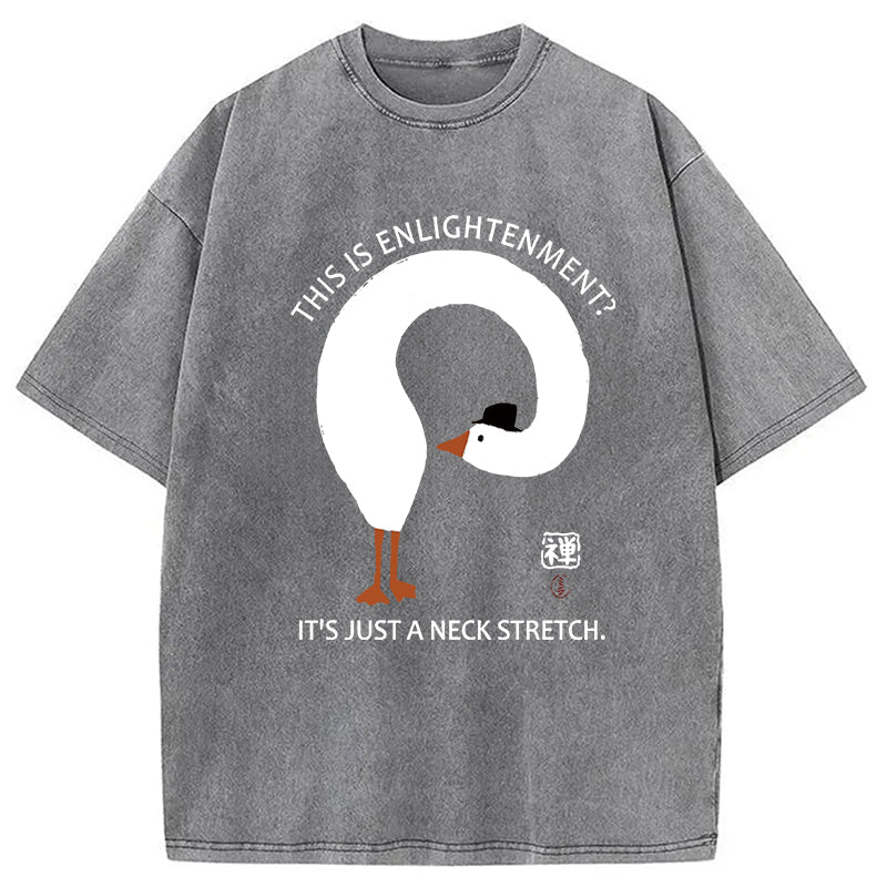 Funny Neck Stretch Of Zen Washed T-Shirt